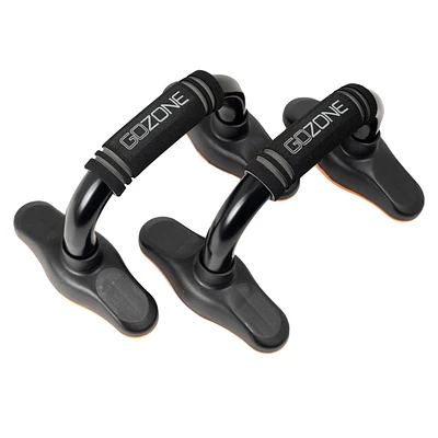 GoZone Push-Up Bars – Black, With anti-slip feet