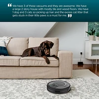 Shark RV750CA, ION Robot Vacuum with Wi-Fi Connectivity and Voice Control, Black, 35W