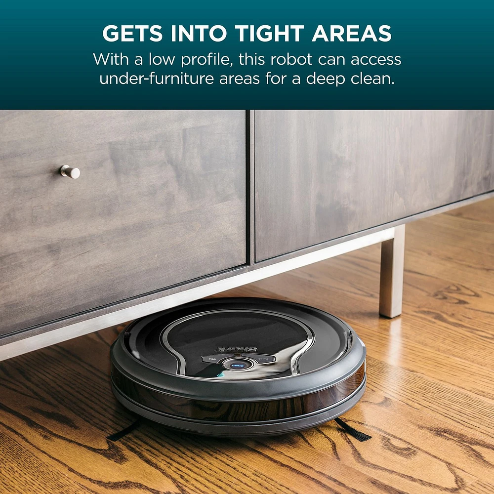 Shark RV750CA, ION Robot Vacuum with Wi-Fi Connectivity and Voice Control, Black, 35W