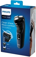 Philips Rasoir Électrique series 3000 Sec ou Humide  Avec Têtes Pivotantes 5D et Lames PoweCut, S3134/51