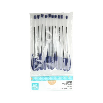 STYLOS À BILLE STICK 10 unités bâton stylo bleu