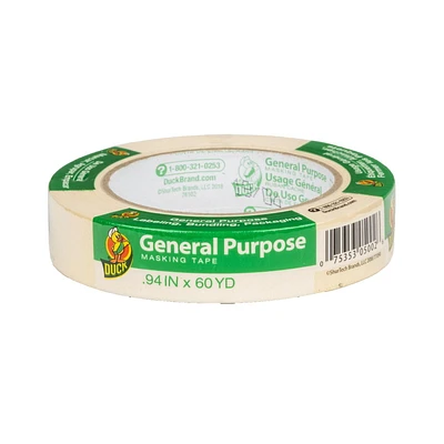 Duck® Brand General Purpose Masking Tape - Beige, .94 in. x 60 yd., Masking Tape