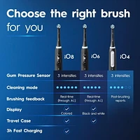 Brosse à dents électrique Oral-B iO Series 4 avec brossette, rechargeable, bleu ardoise Queen Size