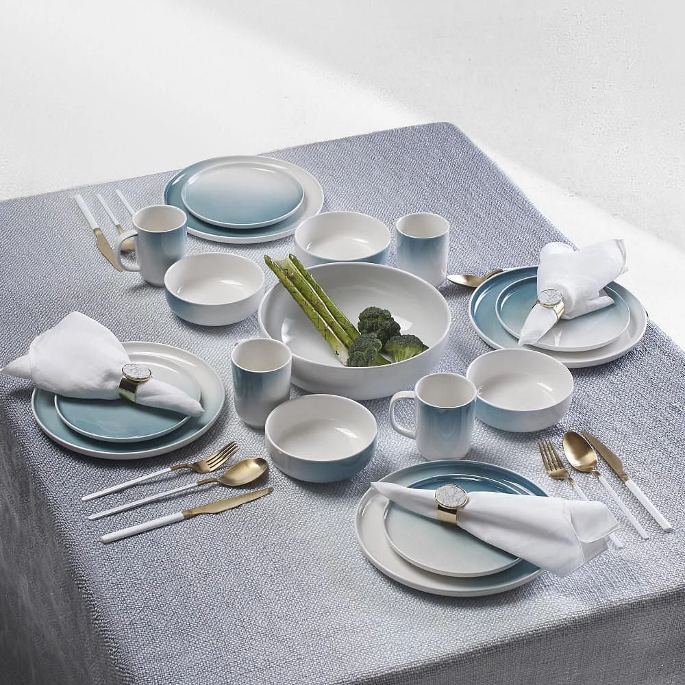 Luster Green 16 Piece Dinnerware Set, Service for 4