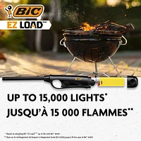 BIC EZ LOAD Lighter, Reloadable Multi Purpose Lighter, Great To Use as a Utility Lighter or Camp Lighter, Pack with 1 BIC EZ LOAD Long Lighter Shell and 1 BIC Maxi Pocket Lighter (Colours May Vary)