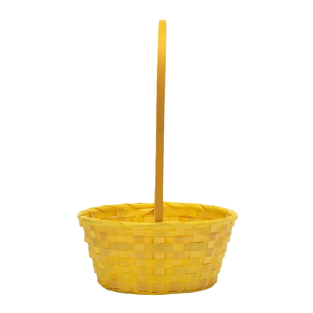 Way to Celebrate! Small Yellow Bamboo Basket