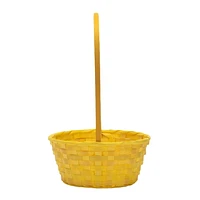 Way to Celebrate! Small Yellow Bamboo Basket