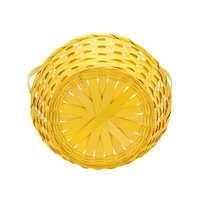 Way to Celebrate! Small Yellow Bamboo Basket