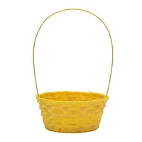 Way to Celebrate! Small Yellow Bamboo Basket