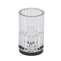 hometrends Glass Tumbler with Black Metal Trim, Glass Tumbler