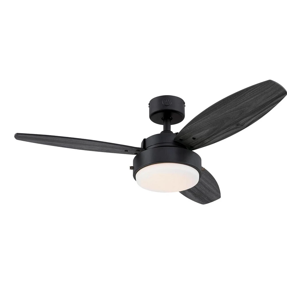 Westinghouse Alloy 42" Indoor Ceiling Fan with LED Light Fixture - Matte Black