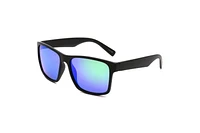 TropicCal Mens Black and Green Wayfarer Sunglasses