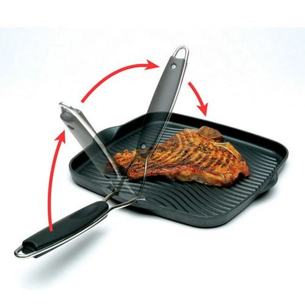 Starfrit® Grill Pan with Foldable Handle, Black