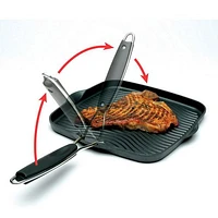 Starfrit® Grill Pan with Foldable Handle, Black