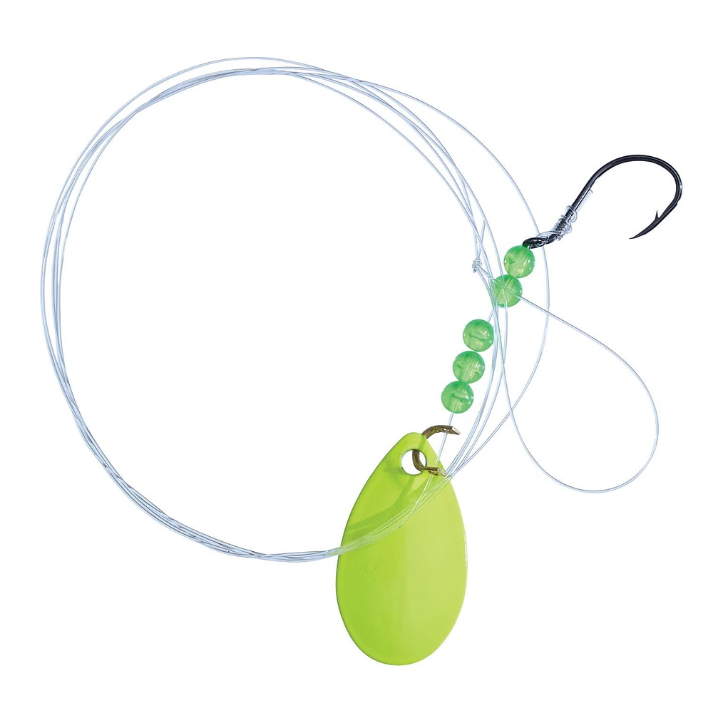 Eagle Claw QLWRCH1-4 Laser Walleye Rig, Single Size 4 Hook, Chartreuse, Laser Walleye Rig, chartreuse