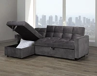 Mayole Sectional Sofa Bed, Grey