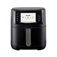 Friteuse à air Kalorik® VIVID SELECT 5 pintes avec écran couleur, en noir (AFK5QTFT1B43)