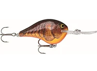 Rapala DT06DCW Dives-To 06 Crankbait, 2", 3/8oz, Dark Brown Crawdad, Floating, Dives-To Crankbait, Dark Brown