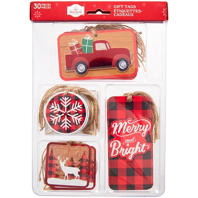 Holiday Time Deluxe Plaid Gift Tags