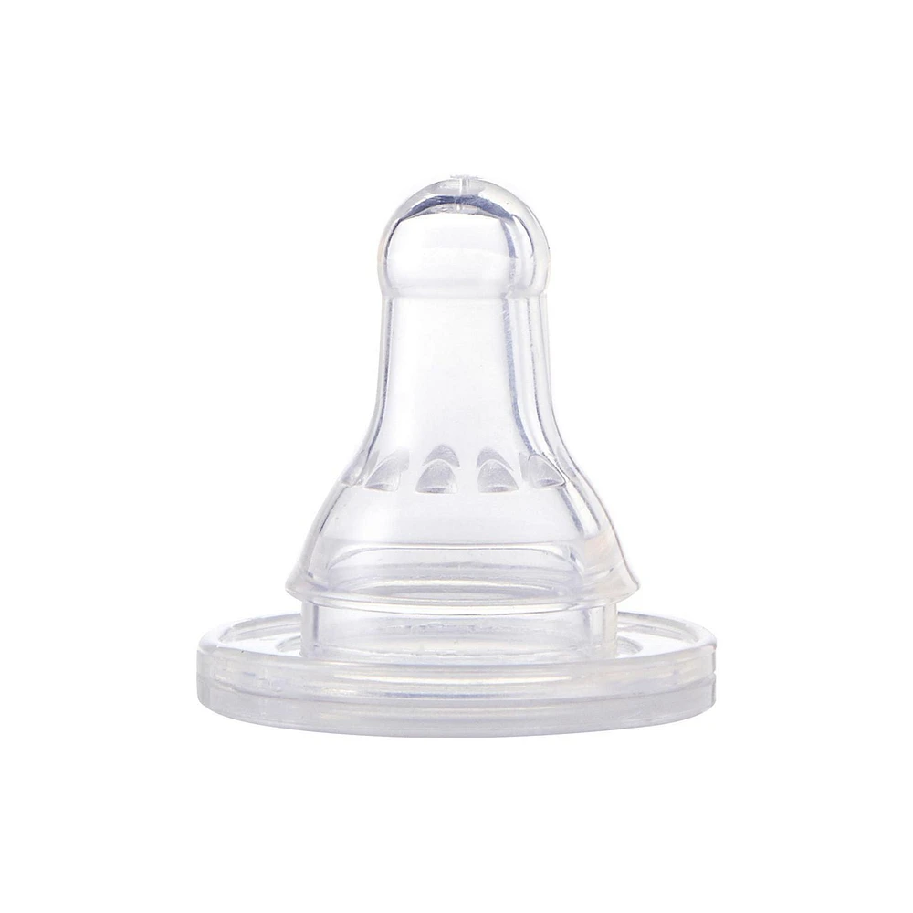 First Essentials by NUK Biberons transparents avec tétines en silicone 5 oz, débit lent, paquet de 3