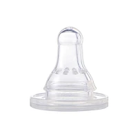 First Essentials by NUK Biberons transparents avec tétines en silicone 5 oz, débit lent, paquet de 3