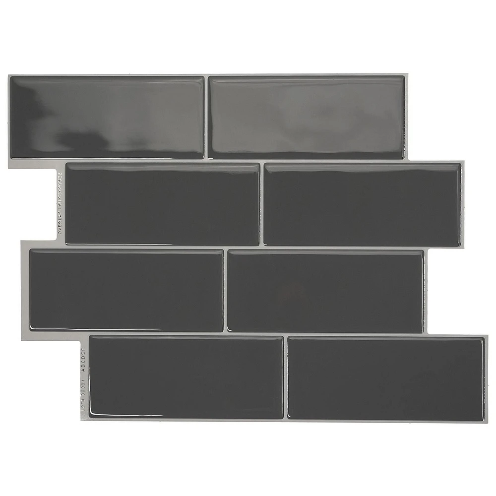 SMART TILES PEEL & STICK BACKSPLASH - METRO GRIGIO - 4 Pieces 11.56 x 8.38