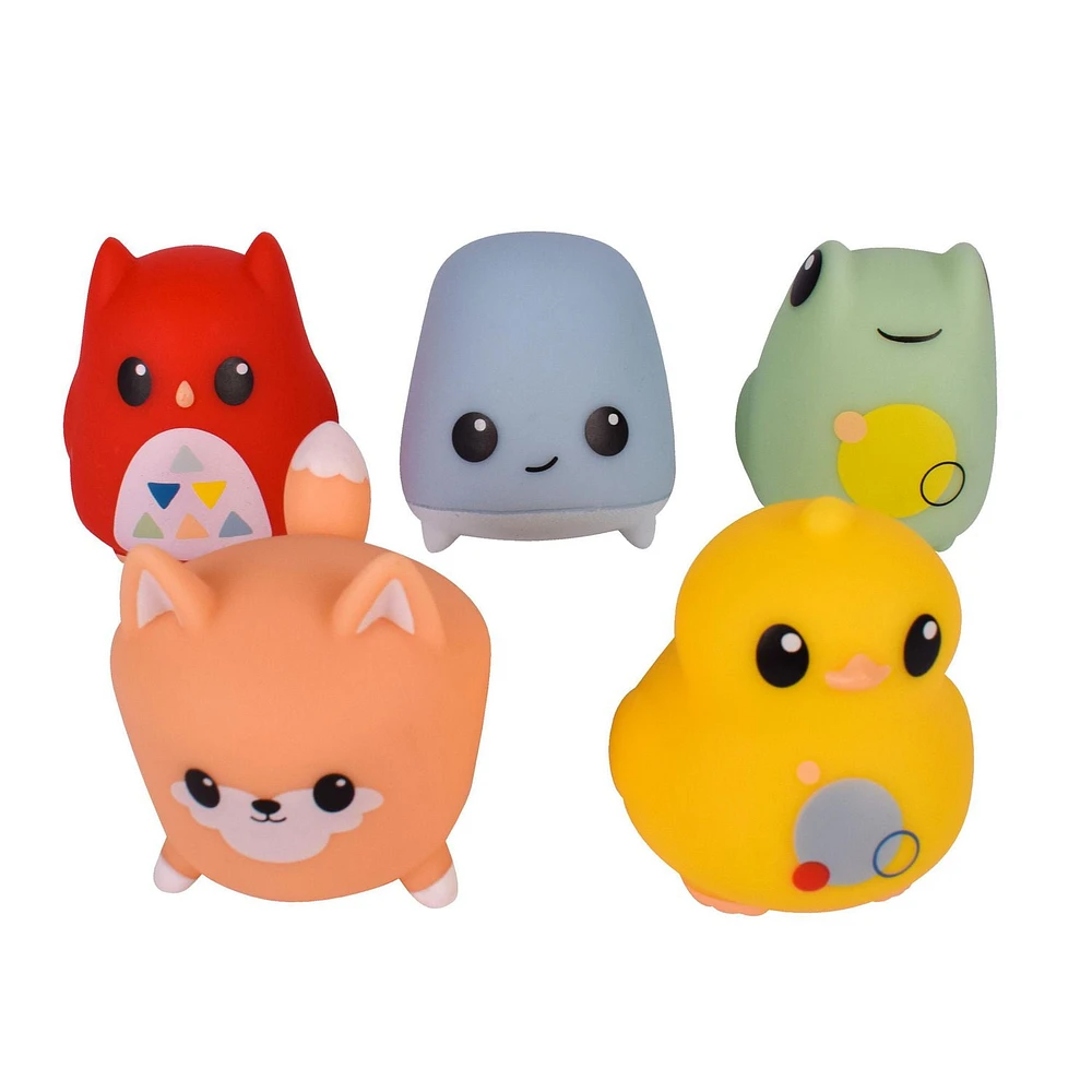 Ensemble de 5 jouets de bain pour bébé et tout-petit âgés de 6 mois et plus, unisexes, avec des animaux lumineux Hopscotch Lane. Ensemble de 5 jouets lumineux pour le bain en forme d'animaux pour bébés et tout-petits.