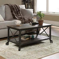 Sauder® Steel River Coffee Table, Carbon Oak®, 423914