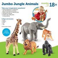 Learning Resources Jumbo Jungle Animals, Preschool Learning Toy, Boys Girls, Ages 18 months+