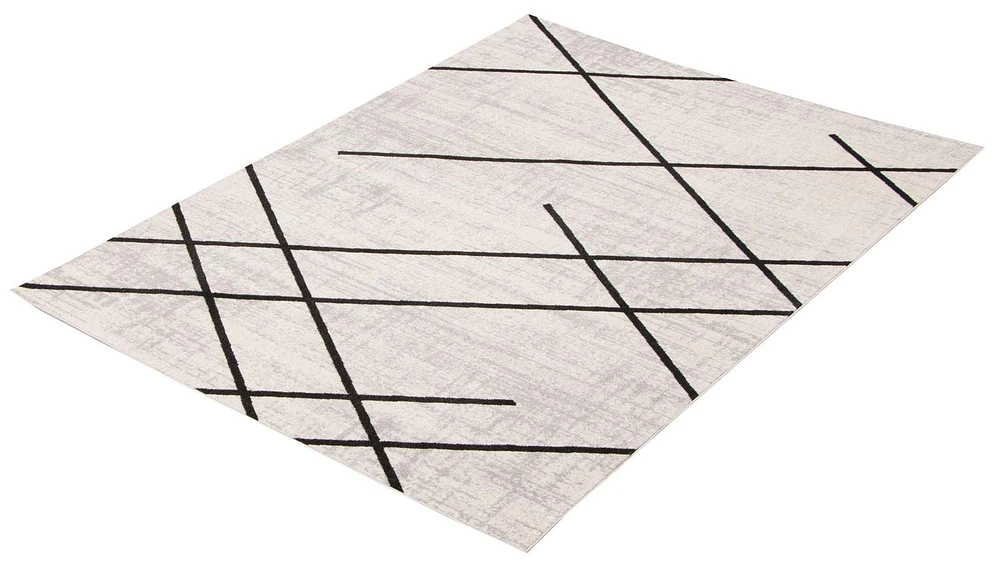 ECARPET Washable Abstract Striped Area Rug & Runner for Living Room, Bedroom, Hallway