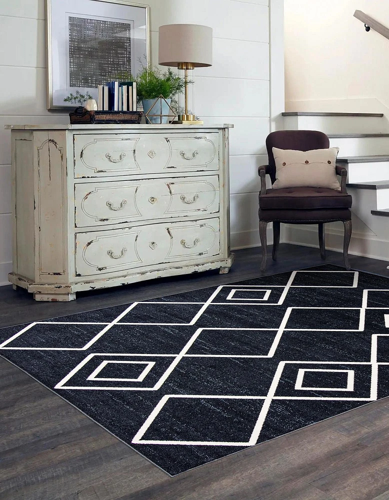 ECARPET Washable Geometric Area Rug & Runner for Living Room, Bedroom, Kitchen, Hallway