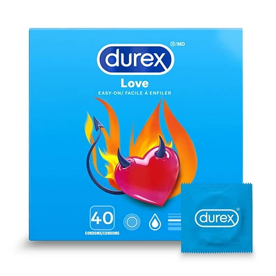 Paquet économique de condoms Durex Love faciles à enfiler et lubrifiés