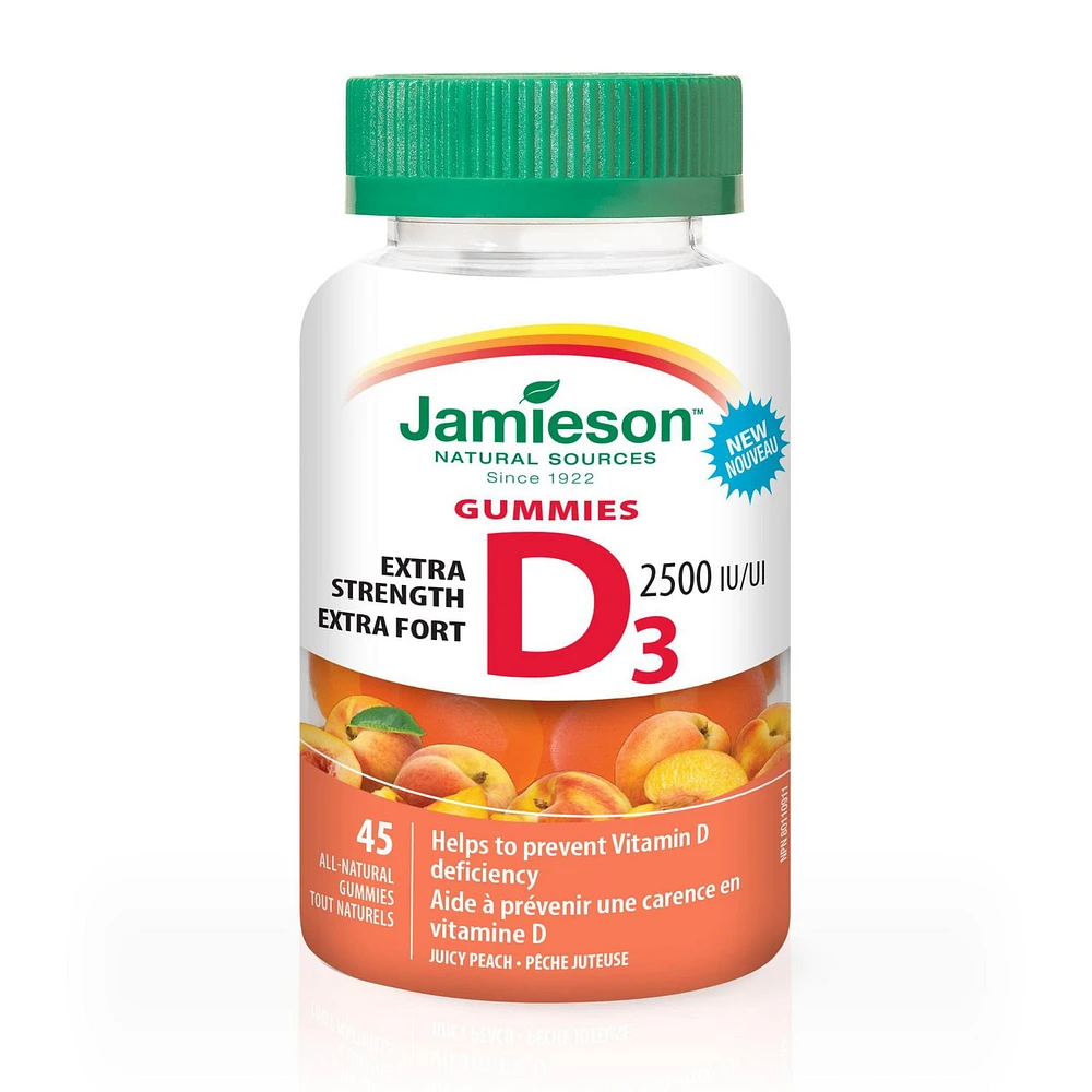 Vitamin D3 Gummies Extra Strength, 45 Gummies