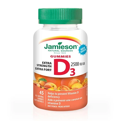 Vitamin D3 Gummies Extra Strength, 45 Gummies