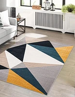 ECARPET Washable Modern Abstract Area Rug for Living Room, Bedroom, Kitchen, Hallway