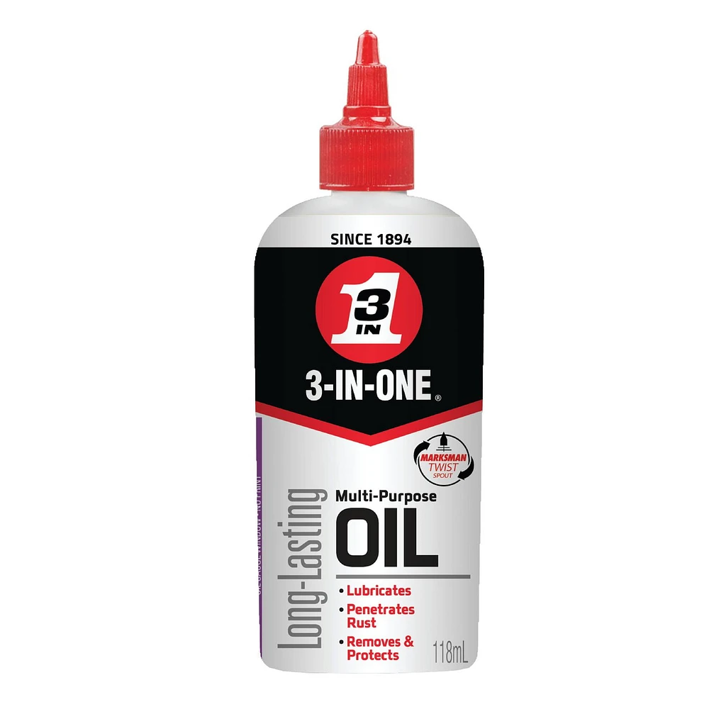 3 IN ONE Multi Purpose Lubricating Drip Oil - 118ml, For precise application