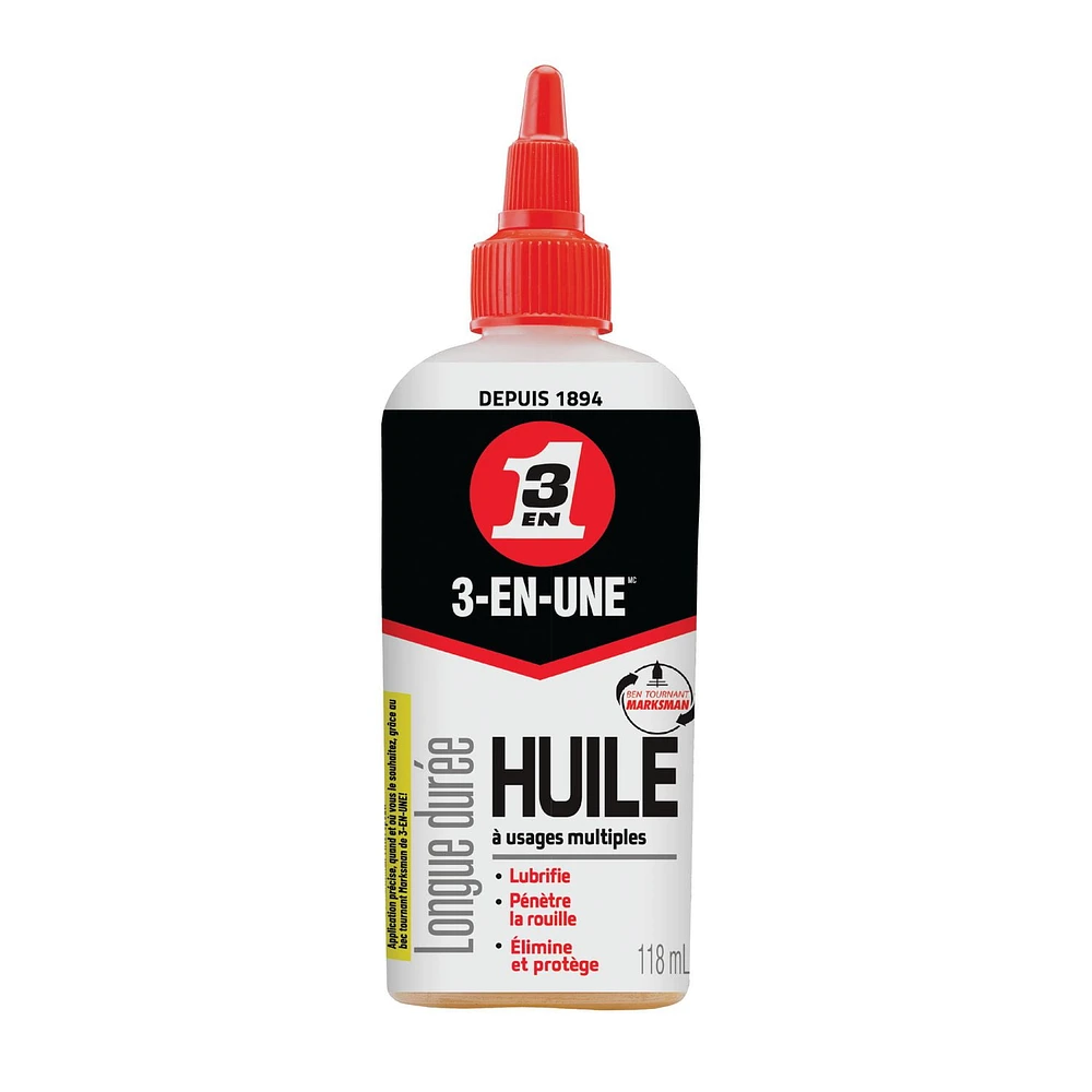 3 IN ONE Multi Purpose Lubricating Drip Oil - 118ml, For precise application