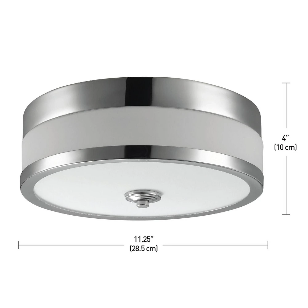 Carolina 1-Light Chrome Flush Mount Ceiling Light