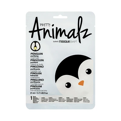 Pretty Animalz Penguin Sheet Mask, Penguin Printed Sheet Mask, 21ml, Purifying