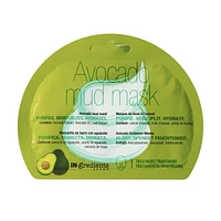 iN.gredients Avocado Mud Mask, Avocado Mud Mask, 1 treatment, Purifies, Moisturizes and Hydrates