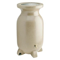 KoolScapes Baril de pluie en grès avec robinet en laiton, collecteur d'eau pour jardin, beige, 75 gallons