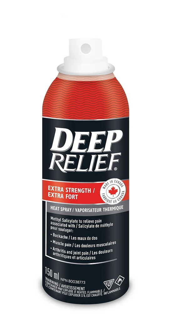 Deep Relief Spray de soulagement de la douleur à la chaleur extra-forte, soulage les muscles et les articulations endoloris Spray chauffant anti-douleur extra fort