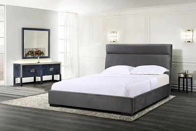 Santa Monica King Platform Bed, Grey