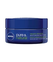 NIVEA Pure & Natural Moisturizing Organic Argan Oil Night Cream, Face Cream - 50 mL