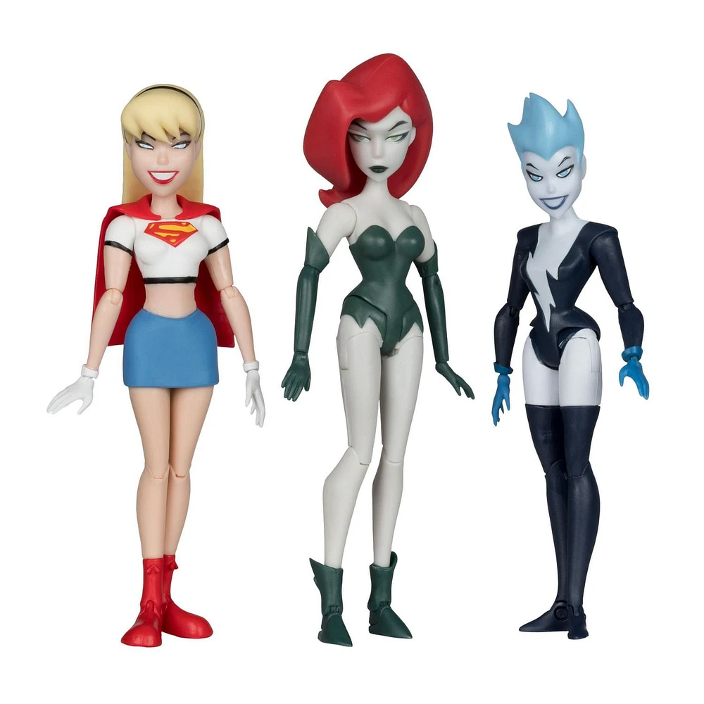 McFarlane Toys - The New Batman Adventures Poison Ivy Live Wire Supergirl (Girls' Night Out)