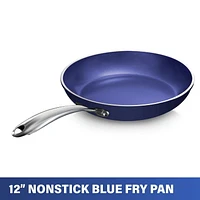 Granitestone 12" Fry Pan Open Skillet with Stay Cool Stainless Steel Handle, Oven & Dishwasher Safe 100% PFOA Free Nonstick Fry Pan, Nonstick Fry Pan