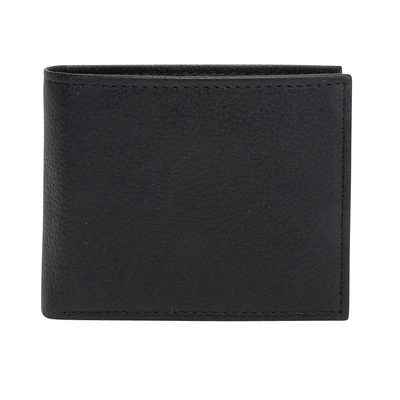 Portefeuille mince en véritable cuir de R70 en noir pour hommes