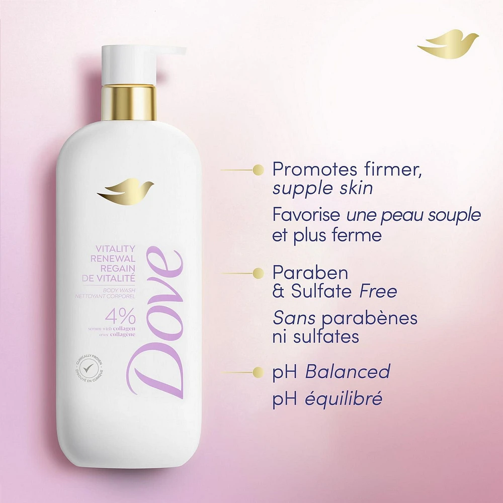 Dove Vitality Renewal Body Wash, 547 ml