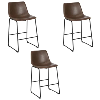 Heavenly Collection Brown Counter Stool Set of 3