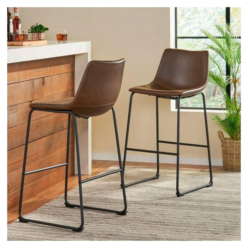 Heavenly Collection Brown Counter Stool Set of 3